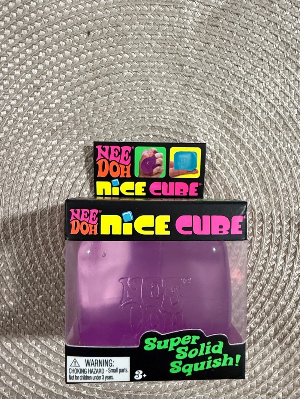 Original needoh Nice Cube Purple Super Solid Squish - Kids Bath & Skin Toy